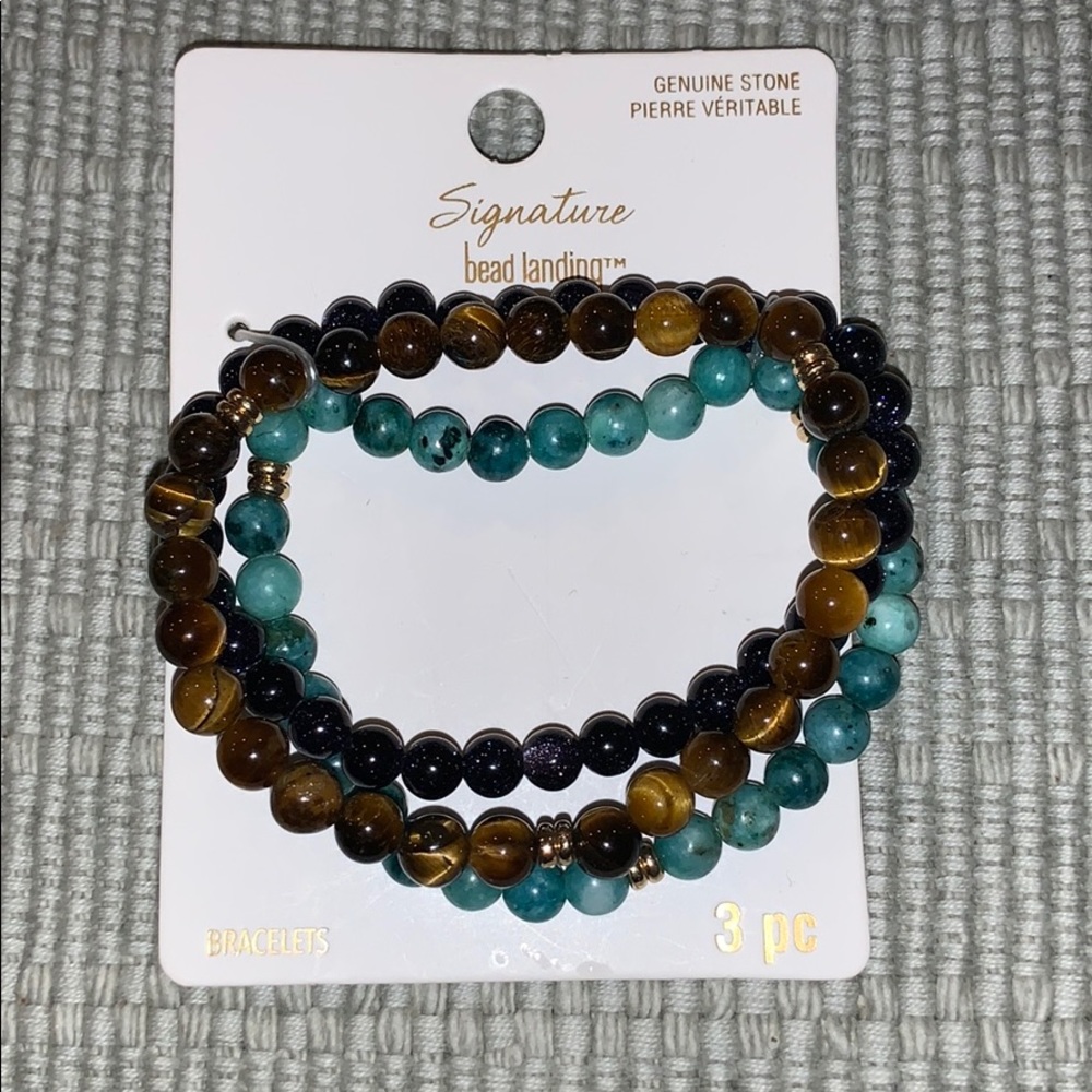 Genuine Stone Bracelets.  Nickel Free.